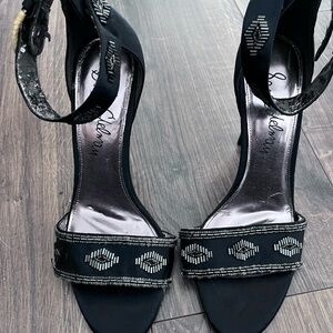 Sam Edelman Black Beaded Heels